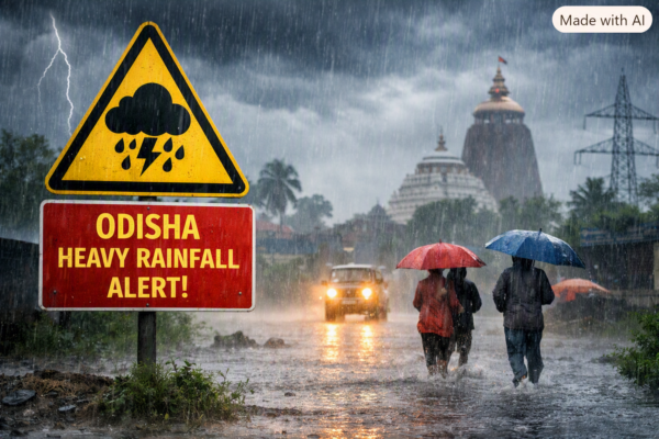 Odisha weather alert heavy rainfall