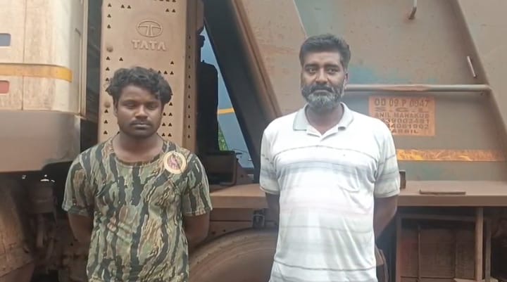 Illegal Iron Fines Transport Busted in Barbil: Two Arrested, Vehicle Seized