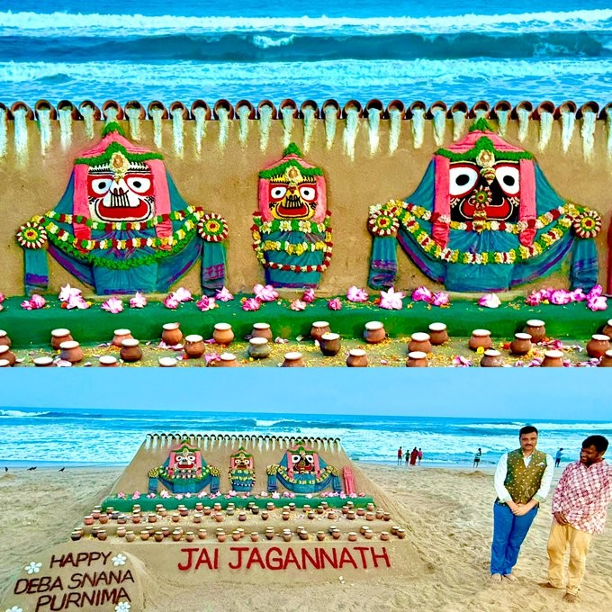 Sudarsan Pattnaik Deba Snana Purnima Sand Art